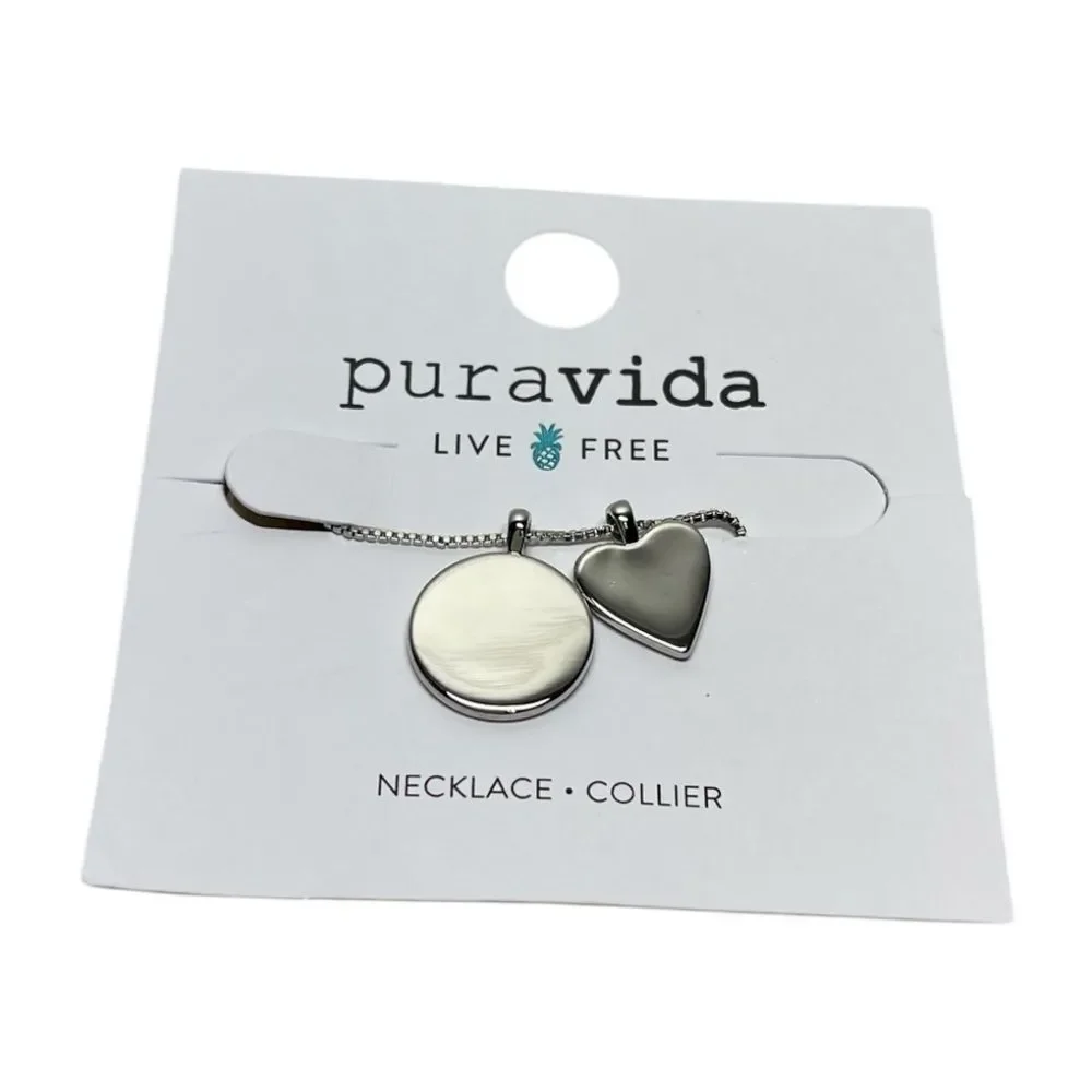 Pura Vida Engravable Layered Pendant Necklace NWT